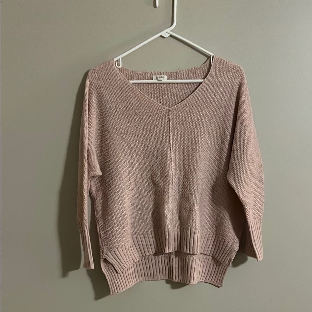 Women's V-Neck Sweater - Pink